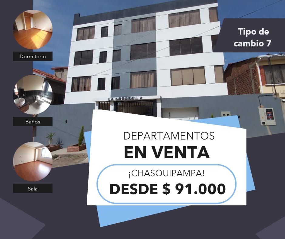 Departamentos a estrenar en chasquipampa