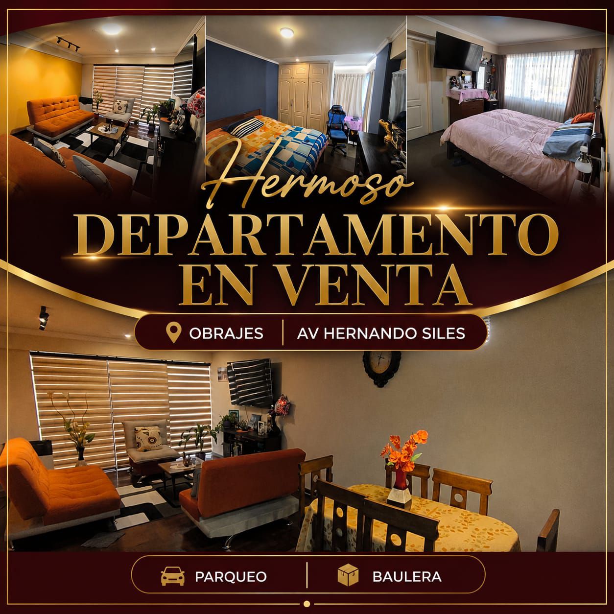 Hermoso Departamento En Venta Obrajes
